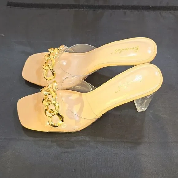 BRAND NEW BONNILEL CLEAR OPEN-TOE WOMEN'S SANDAL - Picture 6 of 16